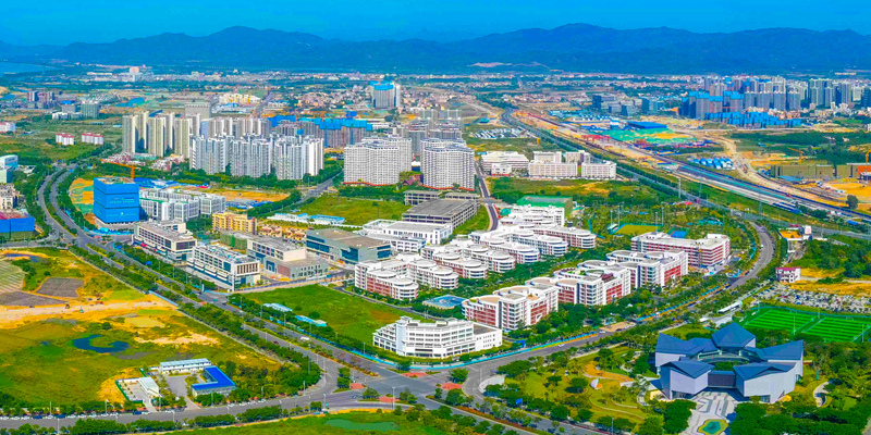 航拍三亞崖州灣科技城。園區供圖