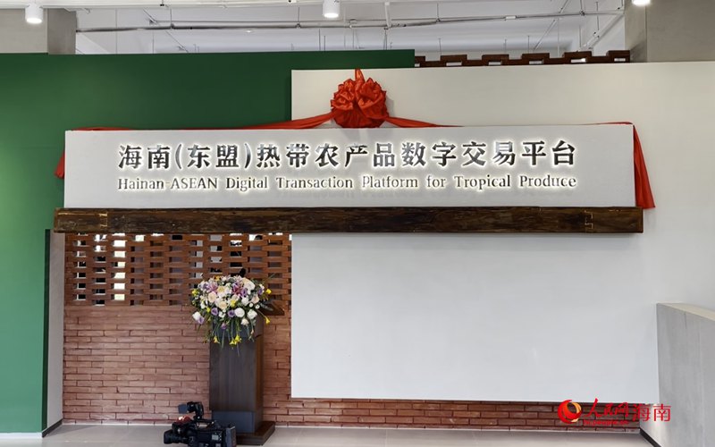 海南（東盟）熱帶農(nóng)產(chǎn)品數(shù)字交易平臺。人民網(wǎng) 牛良玉攝