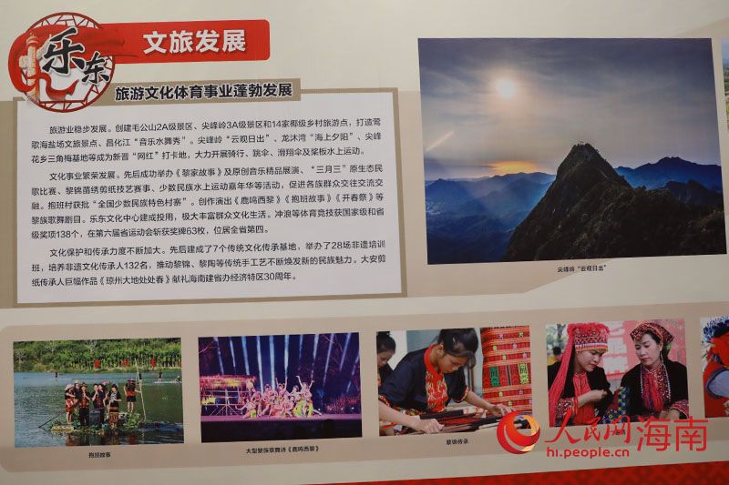 海南少數(shù)民族地區(qū)經(jīng)濟(jì)社會(huì)發(fā)展成就展。 人民網(wǎng) 孟凡盛攝