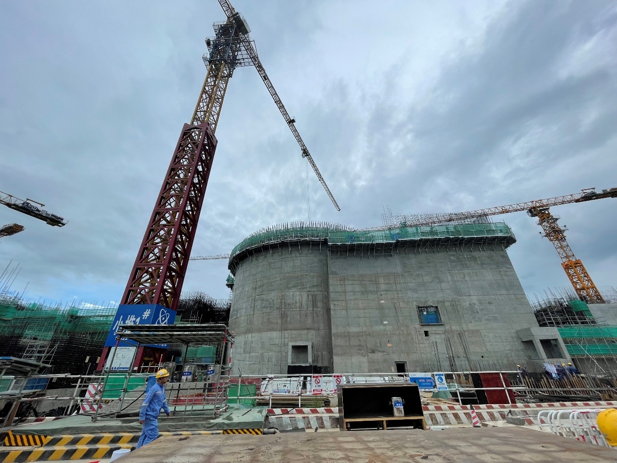 建設中的“玲瓏一號”。海南昌江核電供圖