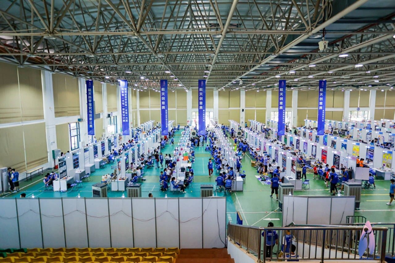 2023年全國青少年航天創新大賽在文昌舉行，參賽學生現場展開激烈角逐。符鈺超攝