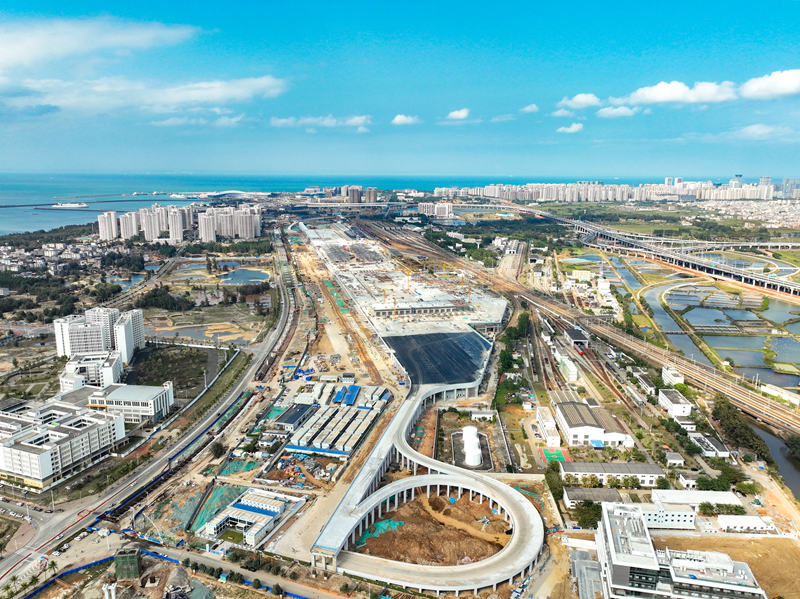 海口“二線口岸”項目建設現場。顧文攝