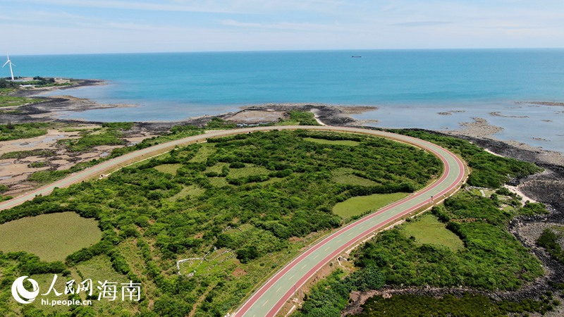 蜿蜒的海南環(huán)島旅游公路。人民網(wǎng)記者 符武平攝
