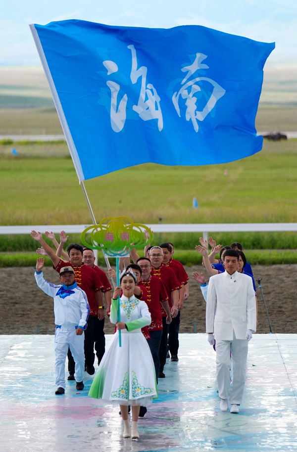海南民族馬術隊首次組隊參加全國少數民族傳統體育運動會馬上項目比賽。第十二屆全國少數民族傳統體育運動會執委會供圖