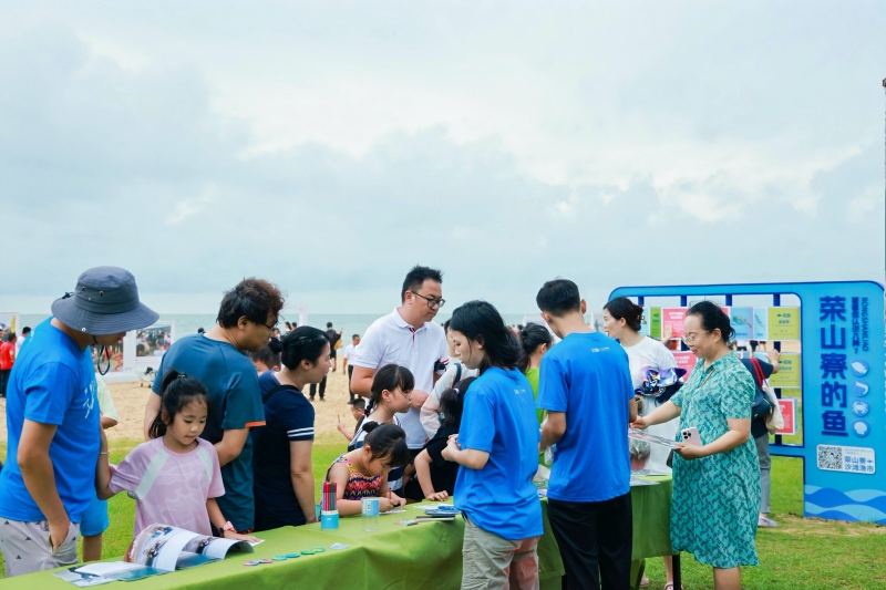 現場的科普展示區，讓市民游客感受秀英區的生態之美、漁業之美。 主辦方供圖