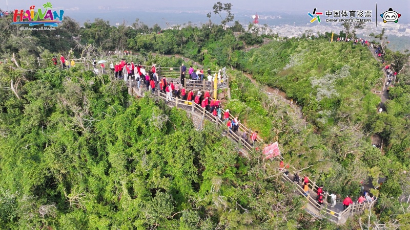全國新年登高健身大會(huì)在海口火山口舉行。 主辦方供圖